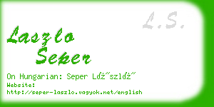 laszlo seper business card